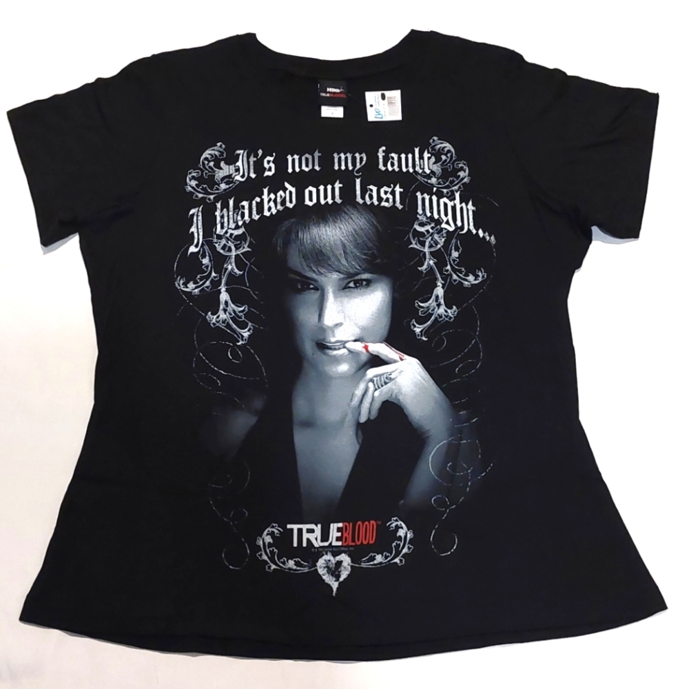 🩸True Blood Maryann Women's Black Short Sleeved Graphic T-shirt NWT Size 2